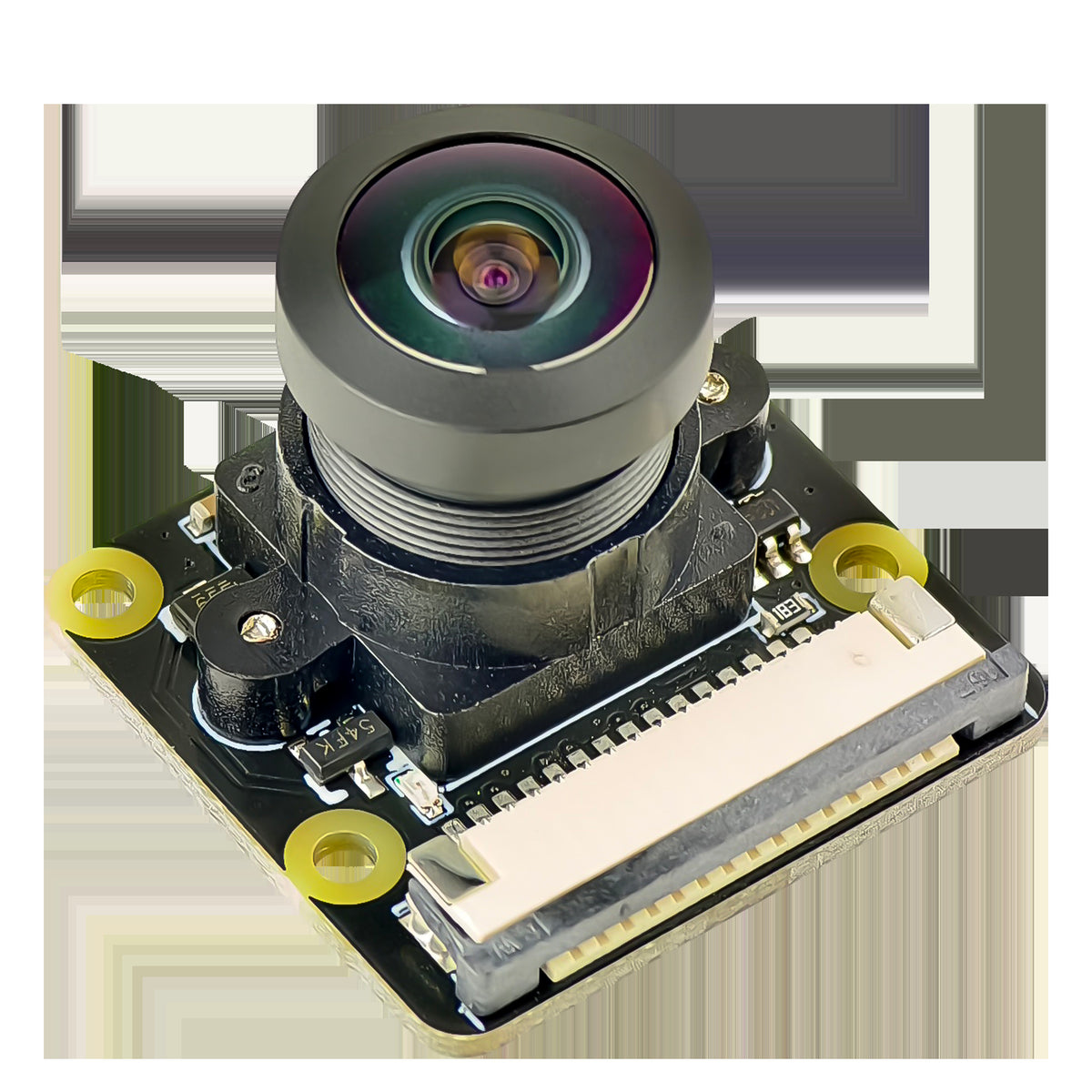 Módulo de câmera CSI OV5647 5MP para Raspberry Pi 4B/5B – 1080p 30 fps, grande angular 150°, cabo FPC plug-and-play – IA, segurança e robótica