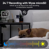 WYZE Cam Pan v3, Câmera de segurança Wi-Fi inteligente para casa, interna/externa com classificação IP65, 1080p, panorâmica/inclinação/zoom, com visão noturna colorida, áudio bidirecional, compatível com Alexa e Google Assistant