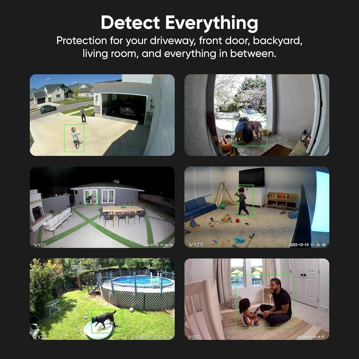 Wyze Cam v3 1080p HD Câmera de vídeo interna/externa para segurança, animais de estimação, monitor de bebê, com visão noturna colorida, áudio bidirecional, compatível com Alexa e Google (Renovado)