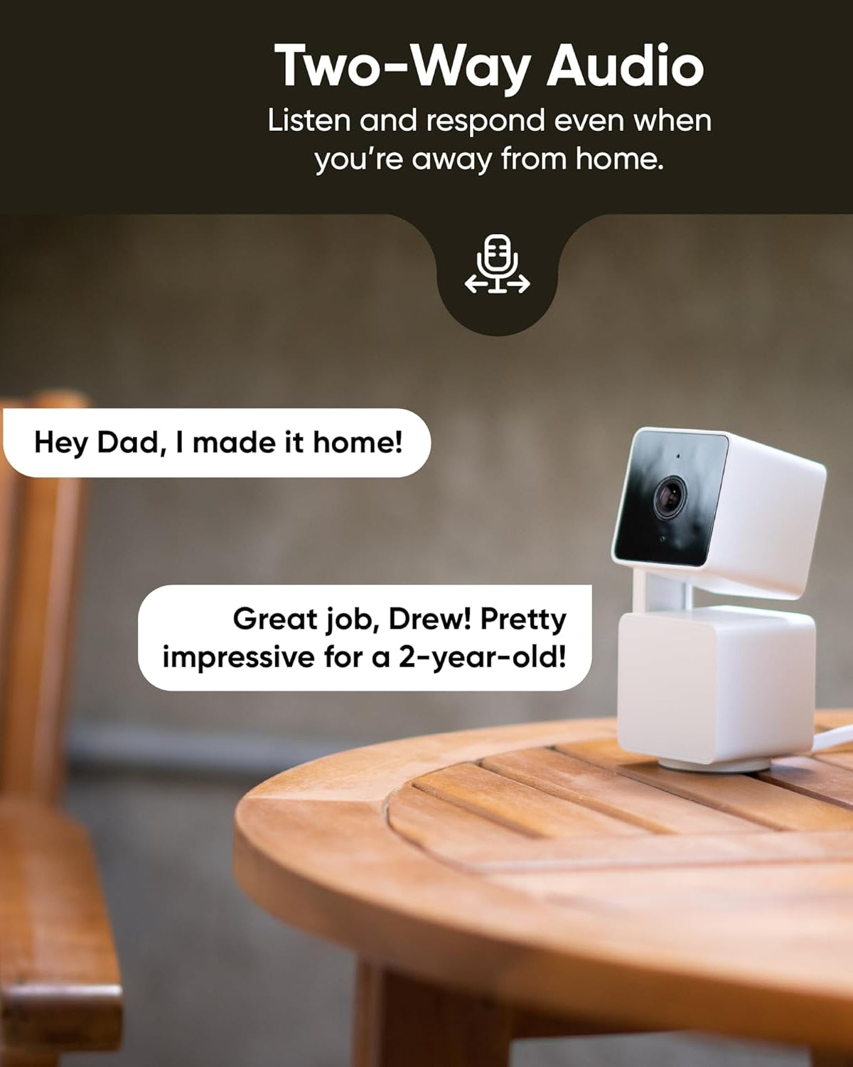 WYZE Cam Pan v3, Câmera de segurança Wi-Fi inteligente para casa, interna/externa com classificação IP65, 1080p, panorâmica/inclinação/zoom, com visão noturna colorida, áudio bidirecional, compatível com Alexa e Google Assistant