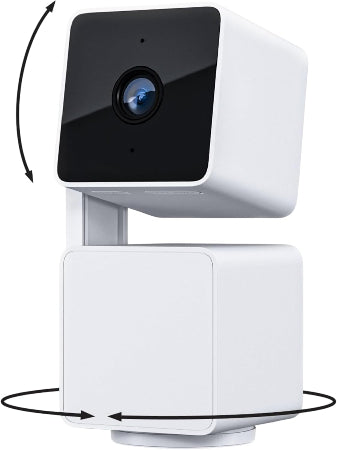 WYZE Cam Pan v3, Câmera de segurança Wi-Fi inteligente para casa, interna/externa com classificação IP65, 1080p, panorâmica/inclinação/zoom, com visão noturna colorida, áudio bidirecional, compatível com Alexa e Google Assistant