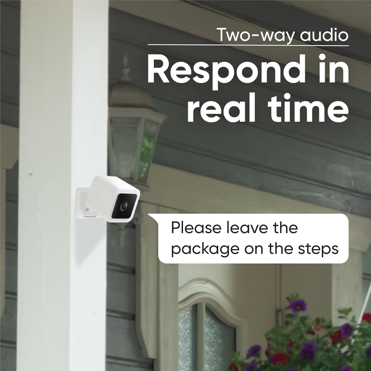 Wyze Cam v3 1080p HD Câmera de vídeo interna/externa para segurança, animais de estimação, monitor de bebê, com visão noturna colorida, áudio bidirecional, compatível com Alexa e Google (Renovado)